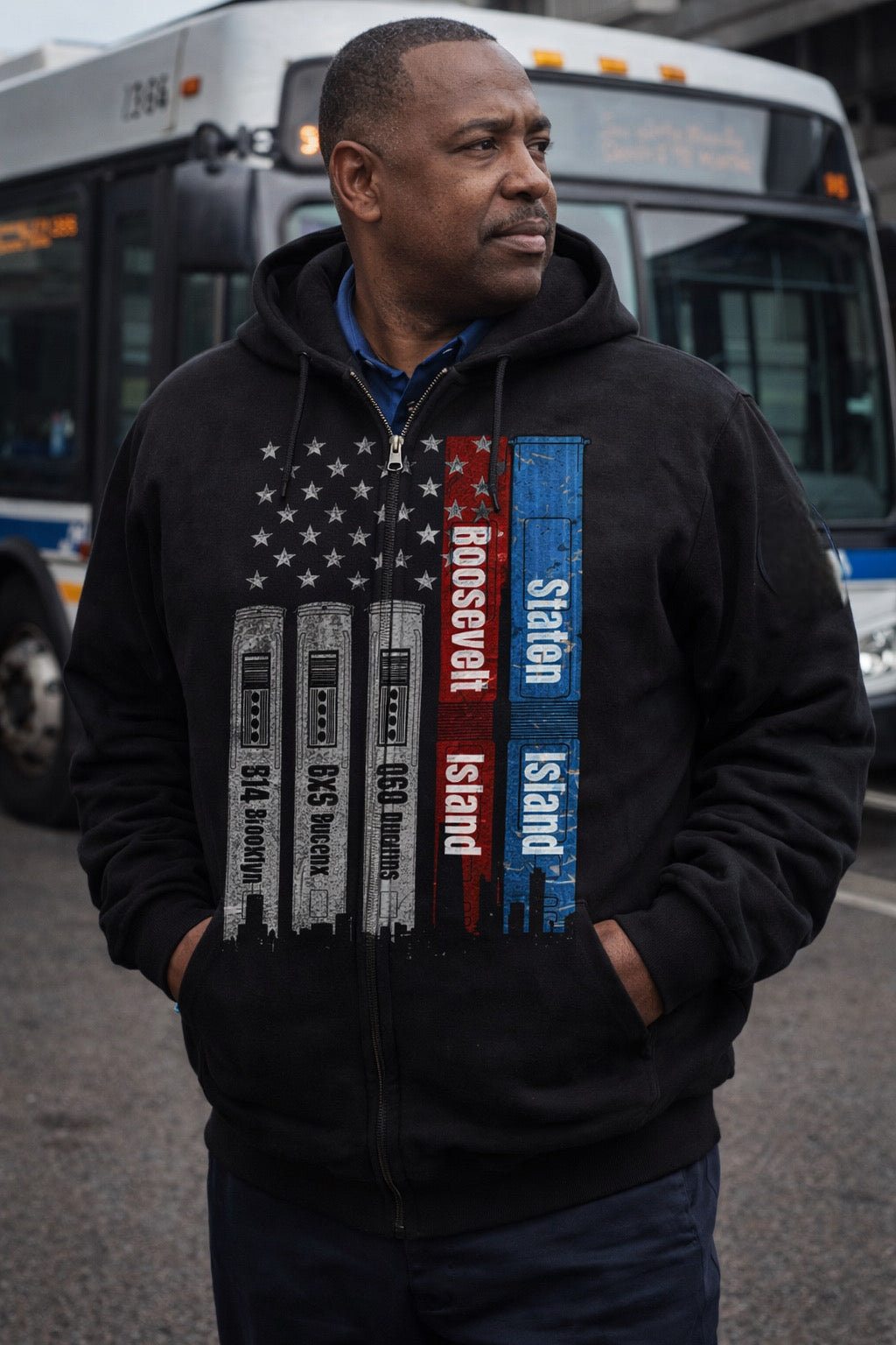 DRIVEN BY THE BOROUGHS (ZIP HOODIE)